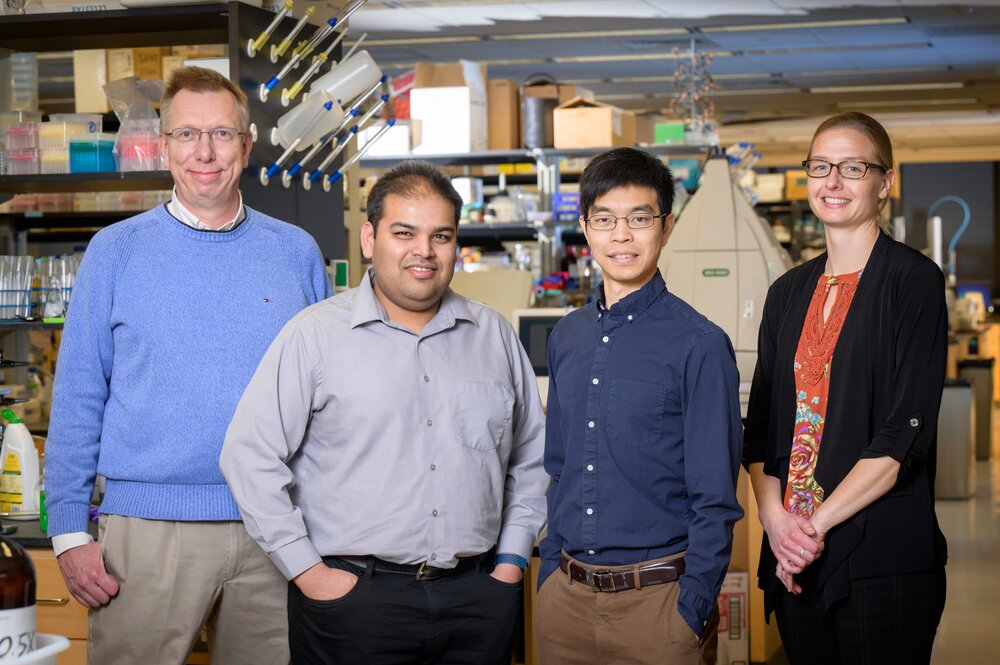 Group photo of University of Illinois scientists who are receiving the HHMI research funding for influenza research